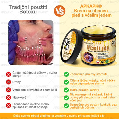 𝖠𝖯𝖪𝖠𝖯𝖪® 🐝 Krém s včelím jedem na obnovu pokožky 🐝 pomáhá při řešení kožních problémů, jako jsou: vrásky, jizvy, pigmentové skvrny, strie, akné, lupénka, ekzém, kožní léze, podráždění, záněty a další kožní potíže.